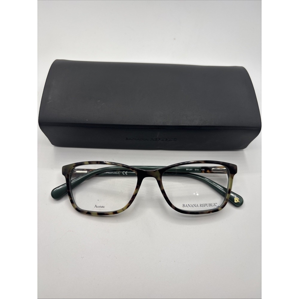 New Banana Republic Eyeglasses Frames BR 207 G1U Green Tortoise 50-16-135 w/case